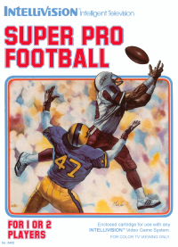 Super Pro Football Intellivision  box art